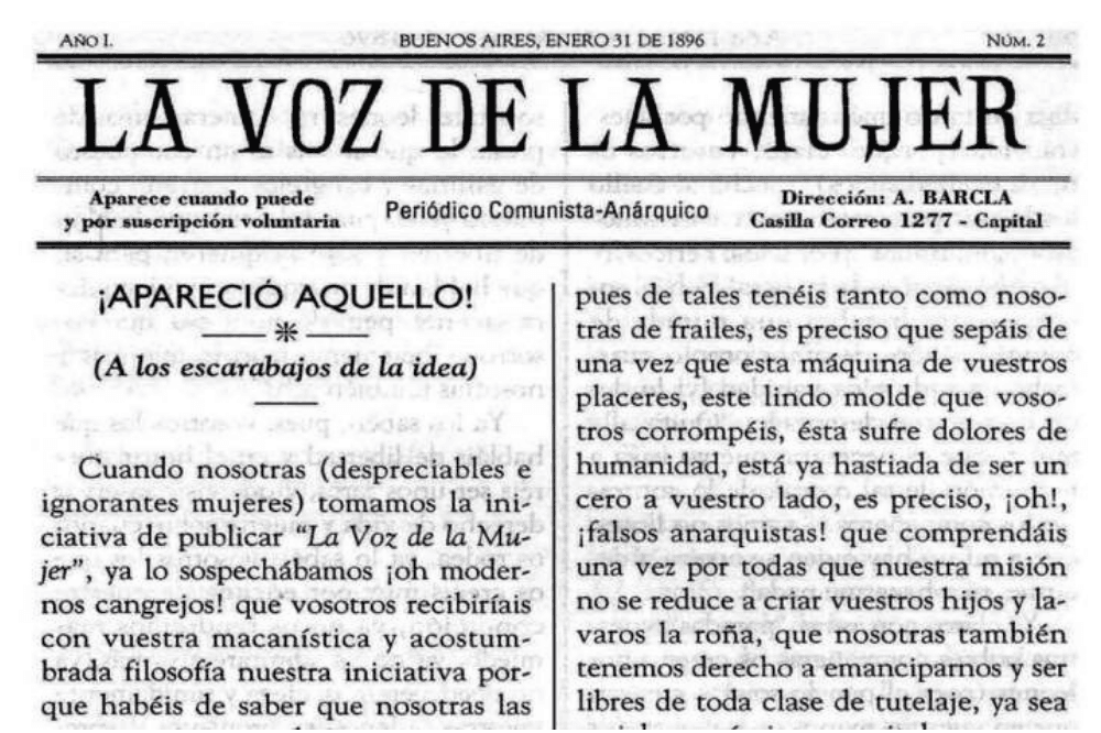 La Voz de la Mujer, el podcast del primer diario feminista de Argentina